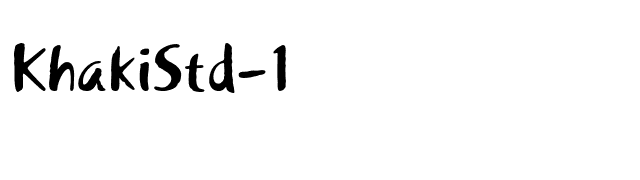 KhakiStd-1 font preview