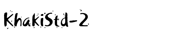 KhakiStd-2 font preview