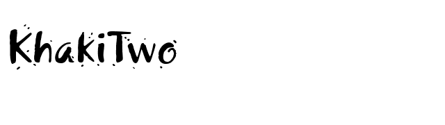KhakiTwo font preview