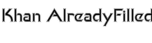 Khan AlreadyFilled font preview