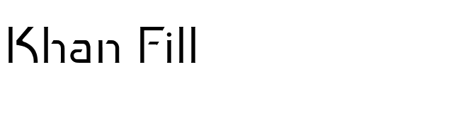 Khan Fill font preview