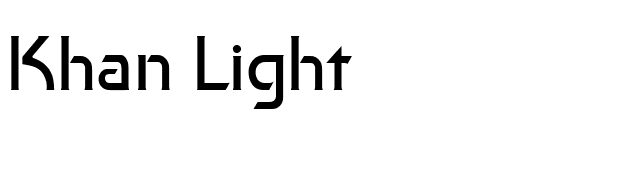 Khan Light font preview