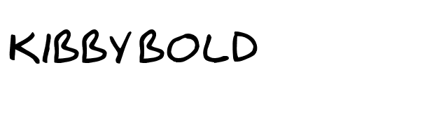 Kibby Bold font preview