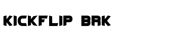 Kickflip BRK font preview