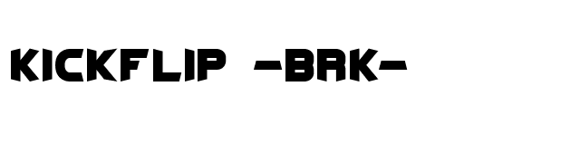 Kickflip -BRK- font preview