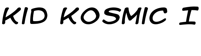 Kid Kosmic Italic font preview