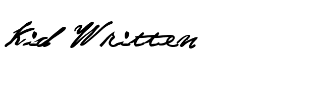 Kid Written font preview