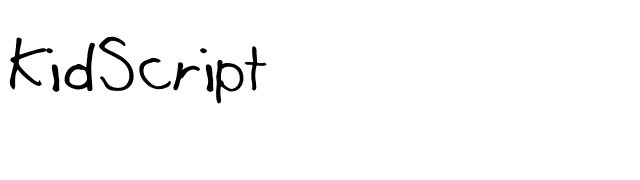 KidScript font preview