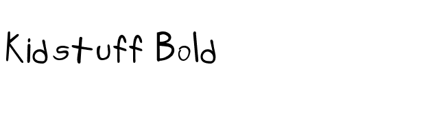 Kidstuff Bold font preview