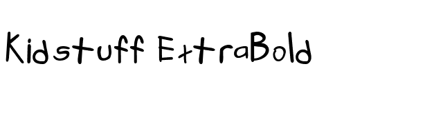 Kidstuff ExtraBold font preview