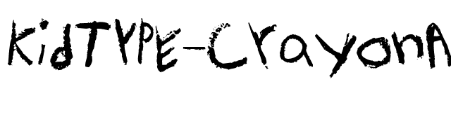KidTYPE-CrayonA font preview