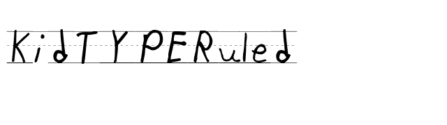 KidTYPERuled font preview