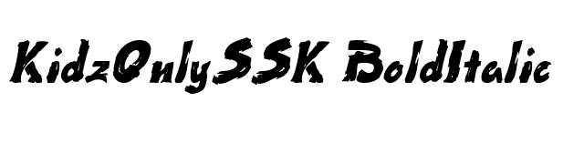 KidzOnlySSK BoldItalic font preview
