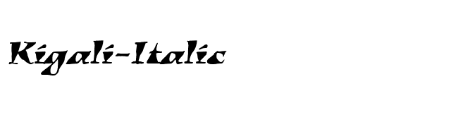 Kigali-Italic font preview