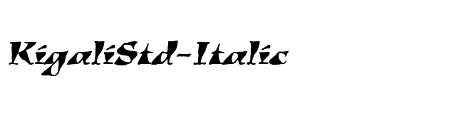 KigaliStd-Italic font preview