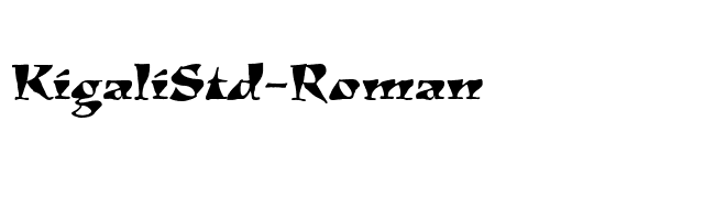 KigaliStd-Roman font preview