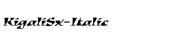 KigaliSx-Italic font preview