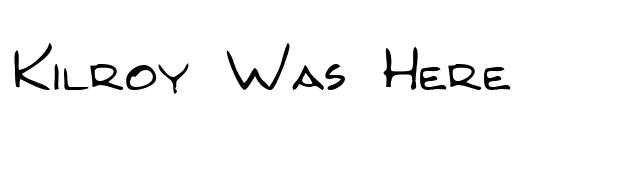 Kilroy Was Here font preview