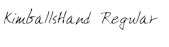 KimballsHand Regular font preview