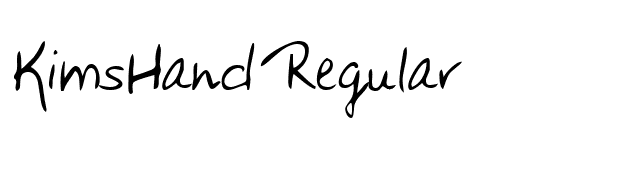 KimsHand Regular font preview