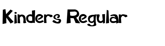 Kinders Regular font preview