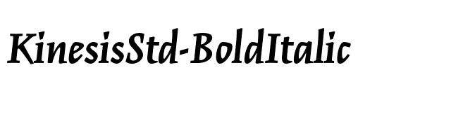 KinesisStd-BoldItalic font preview
