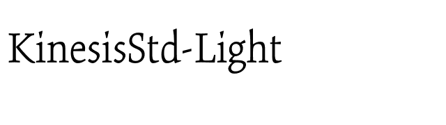KinesisStd-Light font preview