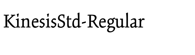 KinesisStd-Regular font preview