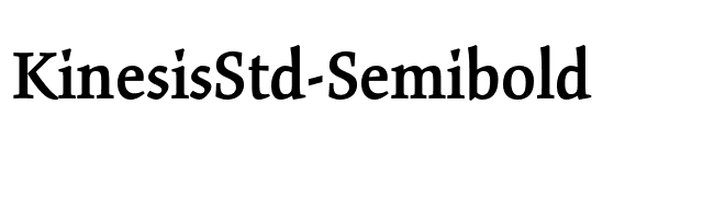 KinesisStd-Semibold font preview