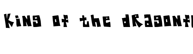 King Of The Dragonflies font preview