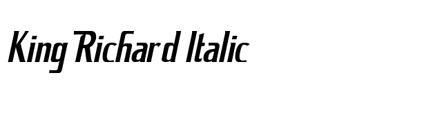 King Richard Italic font preview