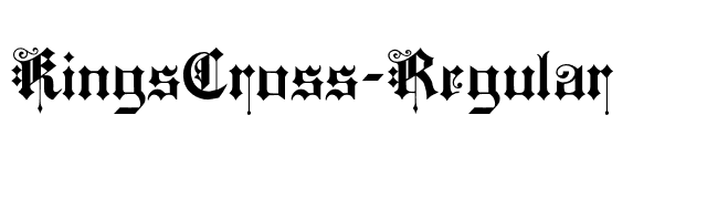 KingsCross-Regular font preview