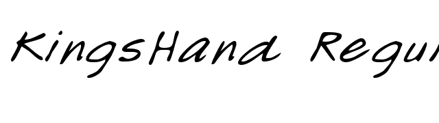KingsHand Regular font preview