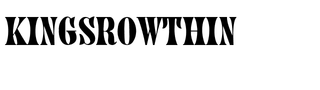 KingsrowThin font preview