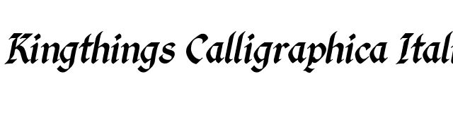 Kingthings Calligraphica Italic font preview