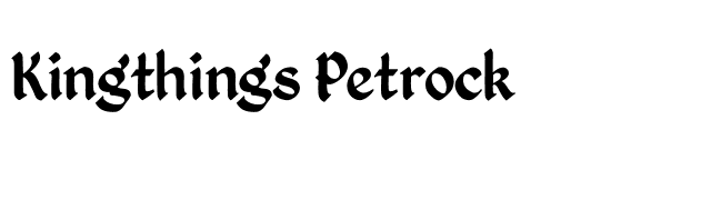 Kingthings Petrock font preview