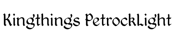 Kingthings PetrockLight font preview