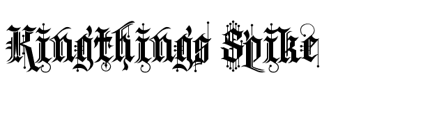 Kingthings Spike font preview
