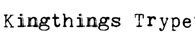 Kingthings Trypewriter font preview