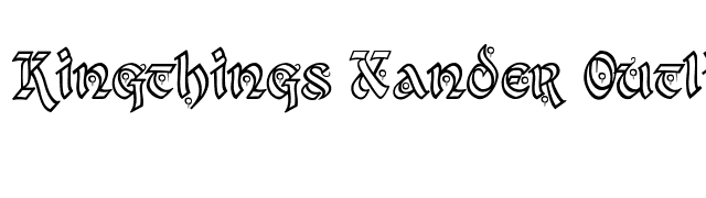 Kingthings Xander Outline font preview