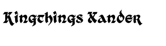Kingthings Xander font preview