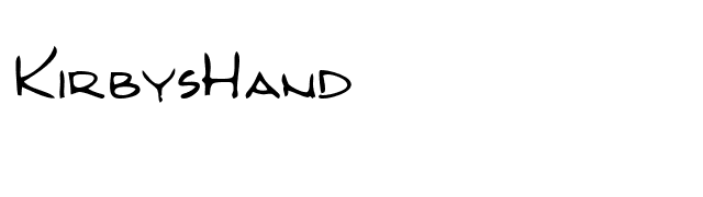 KirbysHand font preview