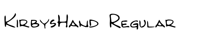 KirbysHand Regular font preview