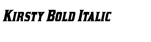 Kirsty Bold Italic font preview