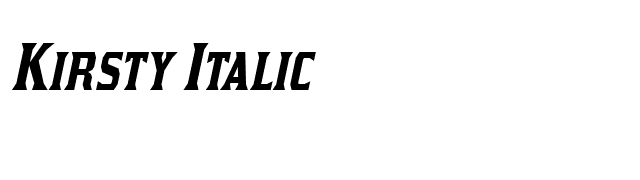 Kirsty Italic font preview