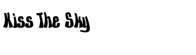 Kiss The Sky font preview