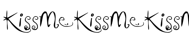 KissMeKissMeKissMe font preview