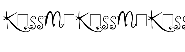 KissMeKissMeKissMe Demo font preview