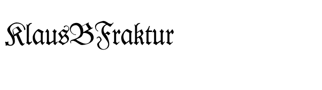 KlausBFraktur font preview