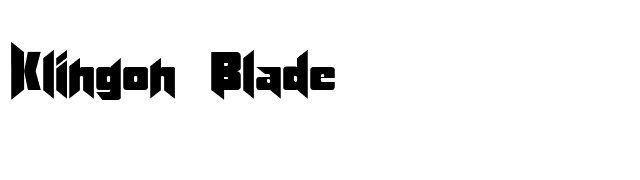 Klingon Blade font preview